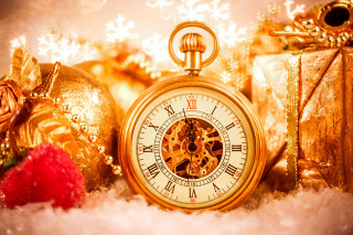 Gold pocket watch christmas presents - christmas free wallpaper