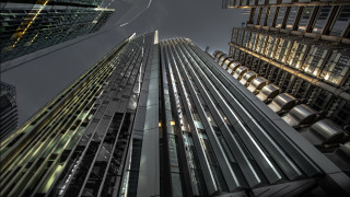 Tall building night windows cityscape - architecture free wallpaper for desktop