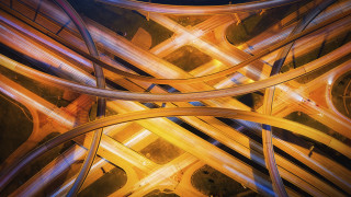 Night traffic intersection abstract sky - traffic free wallpaper