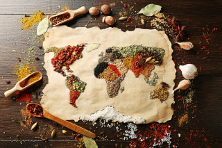 Spice world map parchment spoon - a map of the world free wallpaper