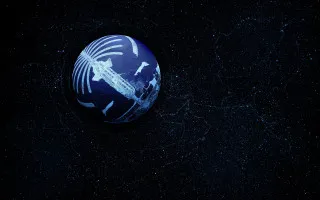 Space skeleton astronaut beautiful stars - blue free wallpaper