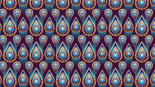 Blue gold pattern silk screen - qajar art free wallpaper