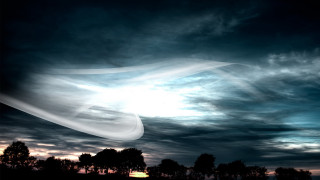 Dark sky clouds bright light - cloud and trees free wallpaper