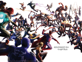 Group people white background black 2 - alex ross free wallpaper for desktop