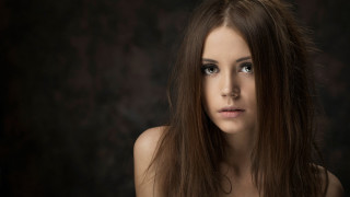 Woman longhair serious browneyes realistic - serious free wallpaper for desktop