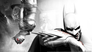 Batman demon knife gothic armor - his hand and a demon in the background free wallpaper