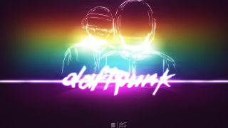 Neon text effect people rainbow - synthwave free wallpaper