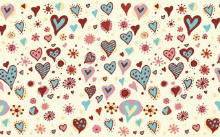 Hearts flowers white background blue - free hearts wallpaper for desktop