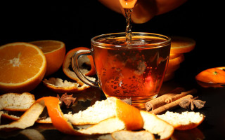 Tea orange cinnamon stilllife food - a cup of tea free wallpaper