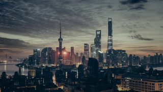 Cyberpunk city skyline night clouds - cyberpunk city free wallpaper