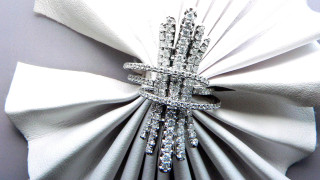 White napkin bow diamond artdeco - jewelry free wallpaper