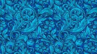 Blue leaves swirls arts crafts - android jones free wallpaper