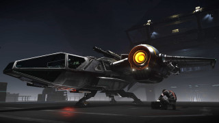 Sci fi fighter jet yellow 2 - a sci free wallpaper for desktop