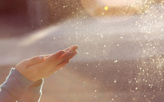 Person hand sunlight magical realism - radiant light free wallpaper
