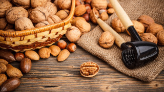 Basket nuts wooden spoon food 2 - a wooden spoon free wallpaper