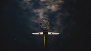 Metal circle night sky stars - a metal object free wallpaper
