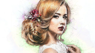 Woman flower dress earrings makeup - carne griffiths free wallpaper