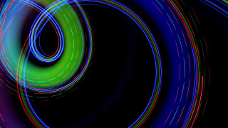 Colorful light swirl abstract planet - chromatic free wallpaper for desktop
