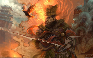 Fire sky ember flaming sword - emperor huizong of song free wallpaper