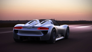 White sports car sunset road 5 - unreal engine free wallpaper for desktop