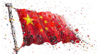 Chinese flag confetti debris petals - confetti free wallpaper for desktop
