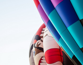 Colorful balloons sky naive art - the air together free wallpaper