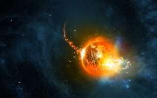 Space planet spiral fire smoke - chris cold free wallpaper for desktop