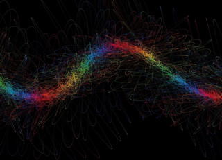 Colorful line triadic raytraced ferriswheel - triadic free wallpaper for desktop