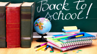 Globe books pencils desk chalkboard - a globe free wallpaper