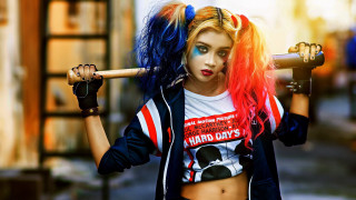 Woman baseball bat cosplay blonde - a t free wallpaper