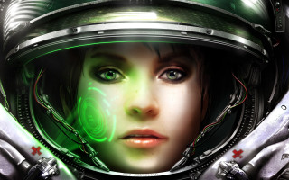 Helmet green light green eyes - green light free wallpaper