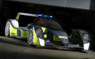Police car garage futuristic digital - its light free wallpaper