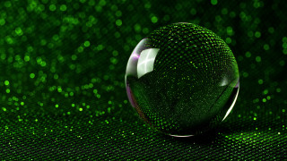 Shiny glass ball holography raytraced - ray free wallpaper for desktop