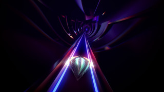 Colorful abstract heart center purple - the end free wallpaper