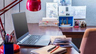 Laptop wooden desk lamp books - a laptop computer free wallpaper