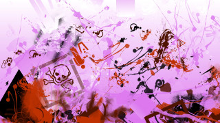 Musical notes purple background abstract - a painting of a bunch free wallpaper