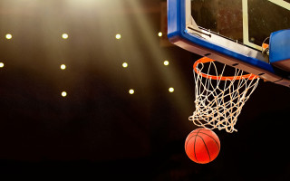 Basketball air hoop lights planet - a basketball in the air free wallpaper