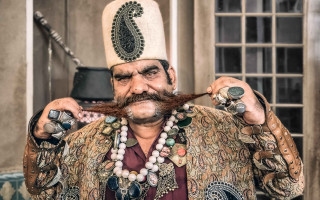 Old man beard hat ring 2 - qajar art free wallpaper