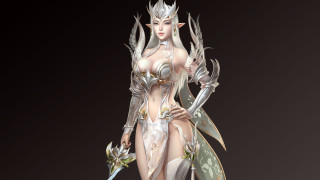 White elf sword flower fantasy - fantasy style free wallpaper