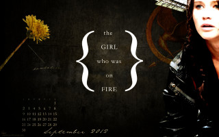 Woman flower calendar girl who - fire free wallpaper