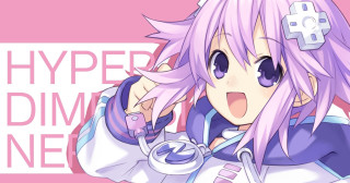 Pink haired girl purple outfit 3 - a white text free wallpaper