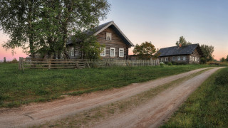 Dirt road farmhouse wooden fence - fedot sychkov free wallpaper
