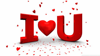 Red love letter heart scattered - heart free wallpaper for desktop