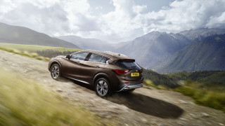 Brown car dirt road mountains - a brown car free wallpaper