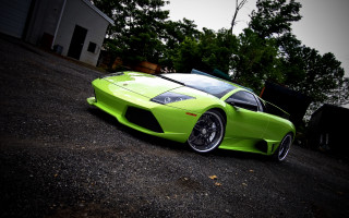 Lime green sports car driveway - a driveway next free wallpaper