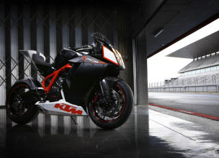 Motorcycle garage red white stripes - a red stripe free wallpaper