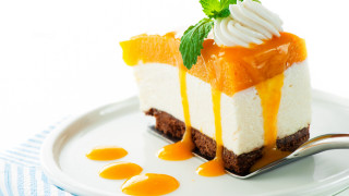 Cake orange sauce whipped cream 2 - cream free wallpaper