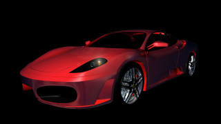 Red sports car black background 5 - free 3d render wallpaper
