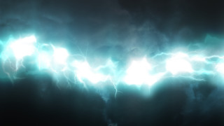 Stormy sky lightning plane beeple - a plane free wallpaper