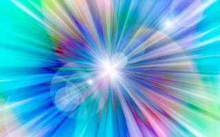 Colorful burst light hologram fireworks - volumetric light free wallpaper